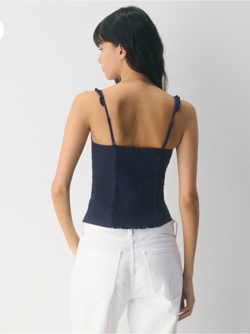 Aritzia x Sunday Best Gumdrop Peplum Top in Admiral - Picture 2 of 7